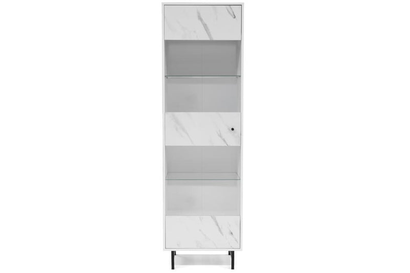 Veroli 04 Tall Display Cabinet 60cm [White] - Front Angle