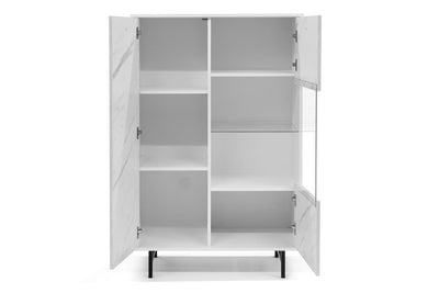 Veroli 05 Display Cabinet 90cm [White] - Interior Layout