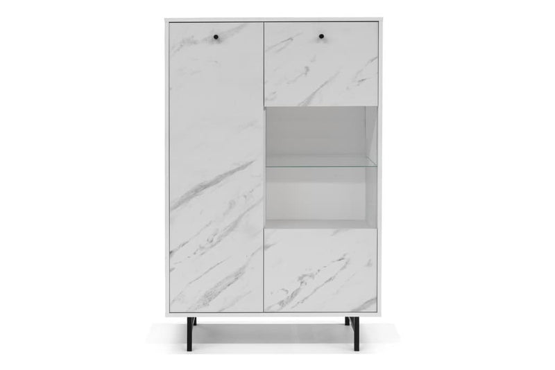 Veroli 05 Display Cabinet 90cm [White] - Front Angle