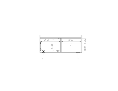 Vasina 07 TV Cabinet 100cm [Oak] - Product Dimensions 2