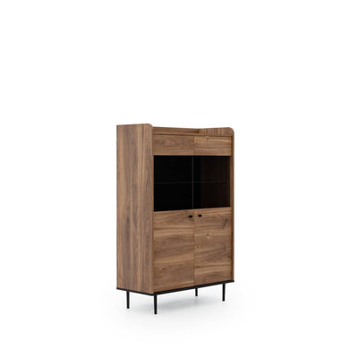 Vasina 10 Display Cabinet 90cm [Oak] - White Background