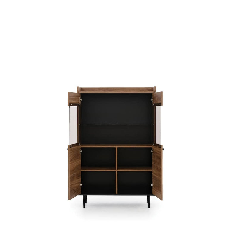 Vasina 10 Display Cabinet 90cm [Oak] - Interior Layout 