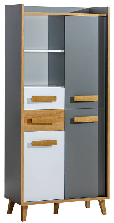 Werso W3 Tall Cabinet 90cm [Anthracite] - White Background