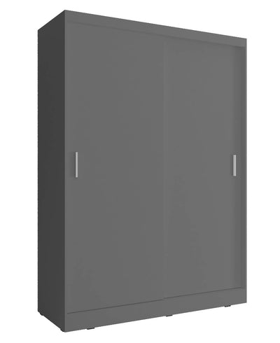 Wiki Sliding Door Wardrobe 130cm [Grey] - White Background