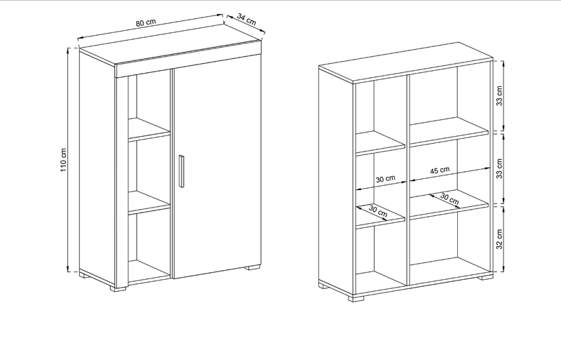 Tom Entertainment Unit - Product Dimensions 3