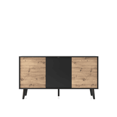 Willow Large Sideboard Cabinet 154cm [Black] - Front Angle