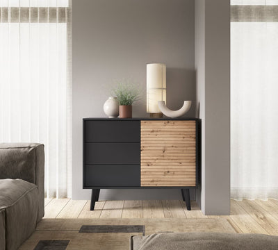 Willow Sideboard Cabinet 104cm [Black] - Lifestyle Image