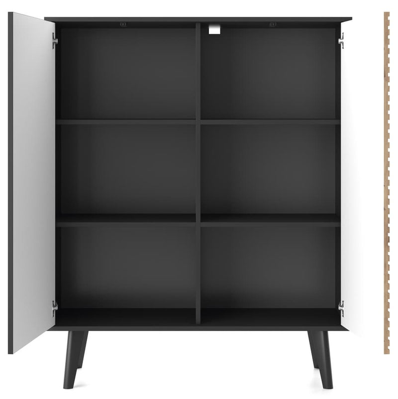 Willow Highboard Cabinet 104cm [Black] - Interior Layout