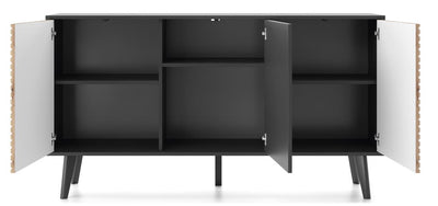 Willow Large Sideboard Cabinet 154cm [Black] - Interior Layout