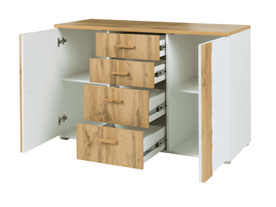 Wood WD03 Sideboard Cabinet 130cm [Oak] - Interior Layout