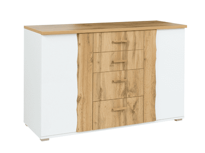 Wood WD03 Sideboard Cabinet 130cm [Oak] - White Background