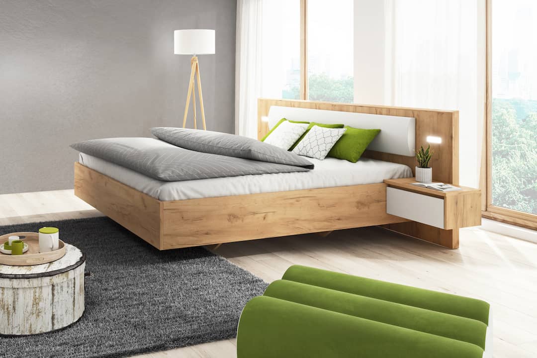 King size bed with side table hotsell