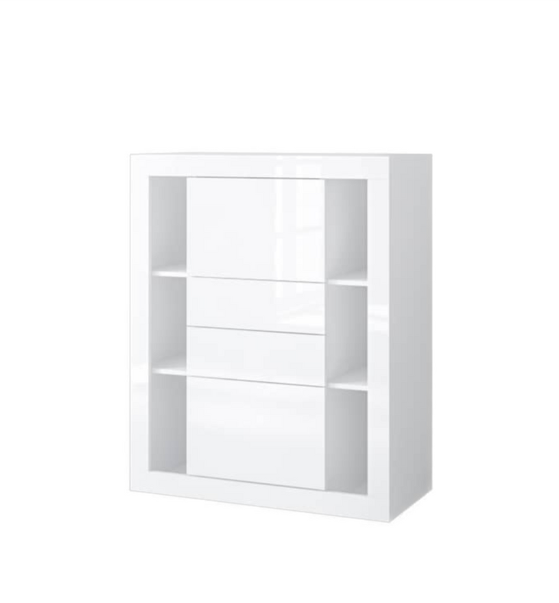 Zena 46 Display Cabinet 90cm [White] - White Background