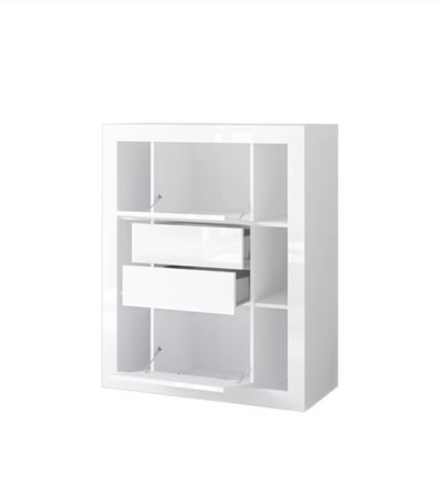 Zena 46 Display Cabinet 90cm [White] - Interior Layout