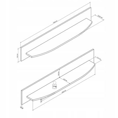 Isla 70 Shelf 150cm