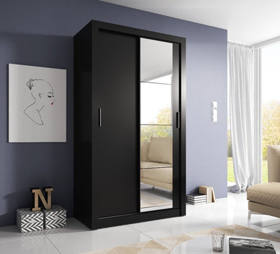 Arti 6 - 2 Sliding Door Wardrobe 120cm [Black]