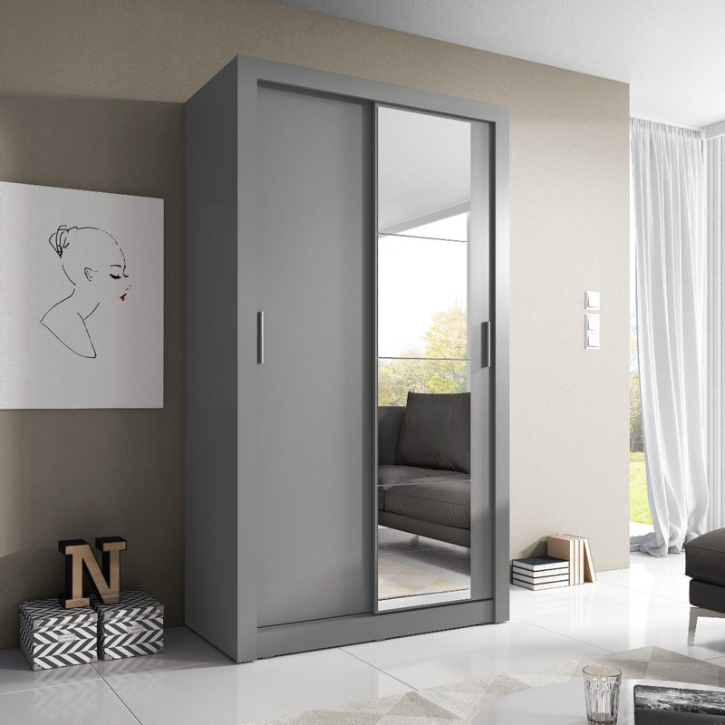 Arti 6 - 2 Sliding Door Wardrobe 120cm [Grey]