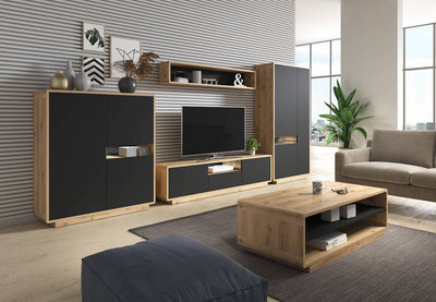 Aston 25 Sideboard Cabinet 238cm [Black] - Lifestyle Image 2