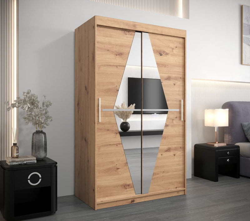 Boliwia Sliding Door Wardrobe 120cm [Oak] - Lifestyle Image