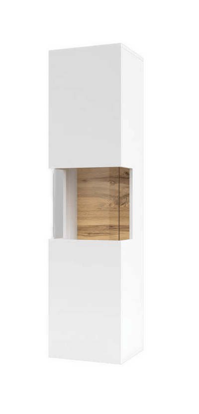 Ava 05 Tall Display Cabinet 36cm [White] - Front Image 3
