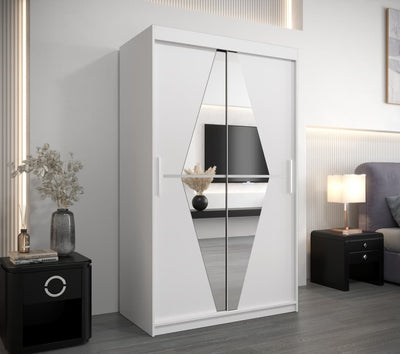 Boliwia Sliding Door Wardrobe 120cm [White] - Lifestyle Image