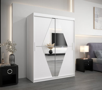 Boliwia Sliding Door Wardrobe 150cm [White] - Lifestyle Image