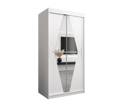 Boliwia Sliding Door Wardrobe 100cm [White] - White Background