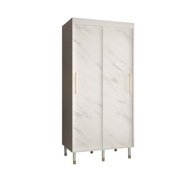 Bergen Sliding Door Wardrobe 100cm [White]- White Background