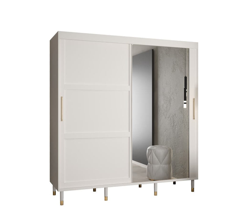 Tromso II Sliding Door Wardrobe 200cm [White] - White Background