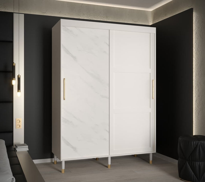 Tromso Sliding Door Wardrobe 150cm [White] - Lifestyle Image 