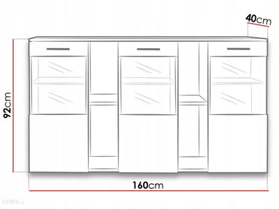 Dorade Display Sideboard Cabinet
