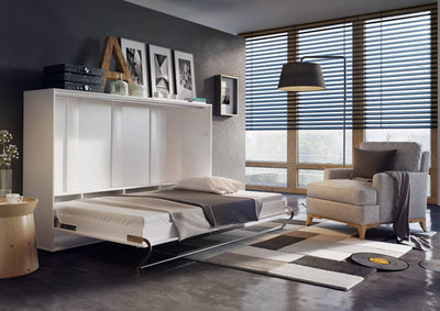 CP-05 Horizontal Wall Bed Concept 120cm [White Matt] - Product Arrangement
