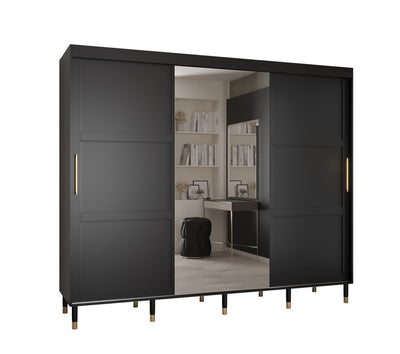 Tromso II Sliding Door Wardrobe 250cm [Black] - White Background