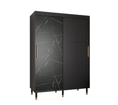 Tromso Sliding Door Wardrobe 150cm [Black] - White Background