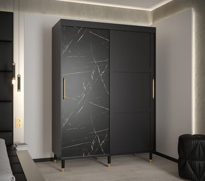 Tromso Sliding Door Wardrobe 150cm [Black] - Lifestyle Image 