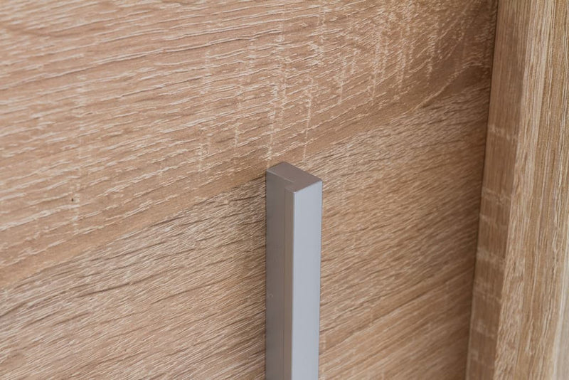 Bergamo I Sliding Door Wardrobe Bergamo 205cm [Oak] - Handle Image