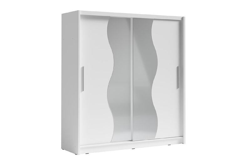 Bergamo I Sliding Door Wardrobe Bergamo 205cm [White] - White Background