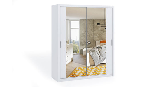 Bono Sliding Door Wardrobe With Mirrors 180cm