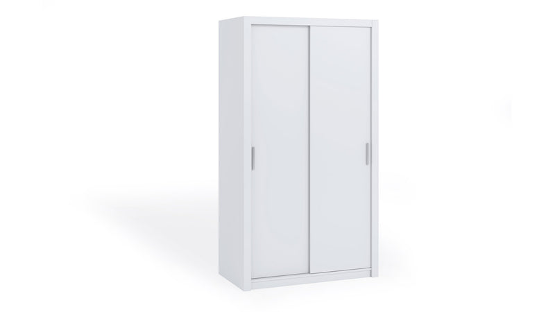 Bono Sliding Door Wardrobe 120cm [White] - White Background