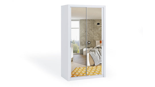 Bono Sliding Door Wardrobe With Mirrors 120cm