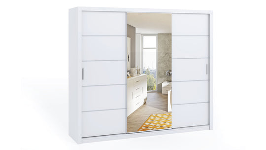 Bono Sliding Door Wardrobe With Mirror 250cm