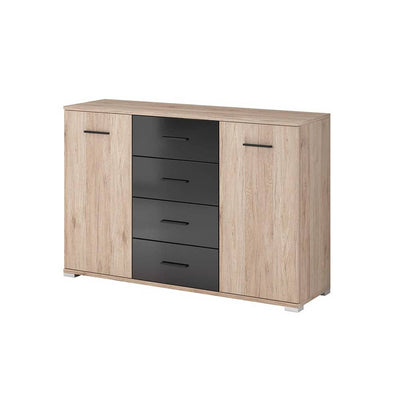 Bari Sideboard Cabinet 135cm [Oak] - White Background