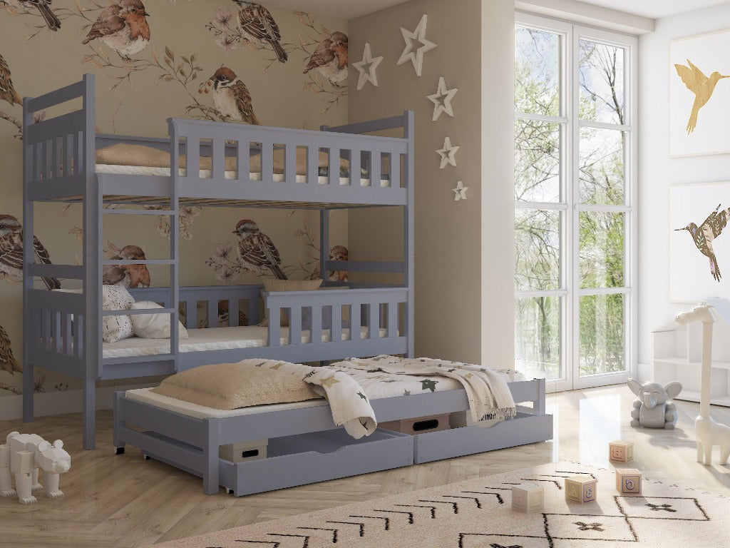 Kors Bunk Bed with Trundle and Storage Arthauss Furniture