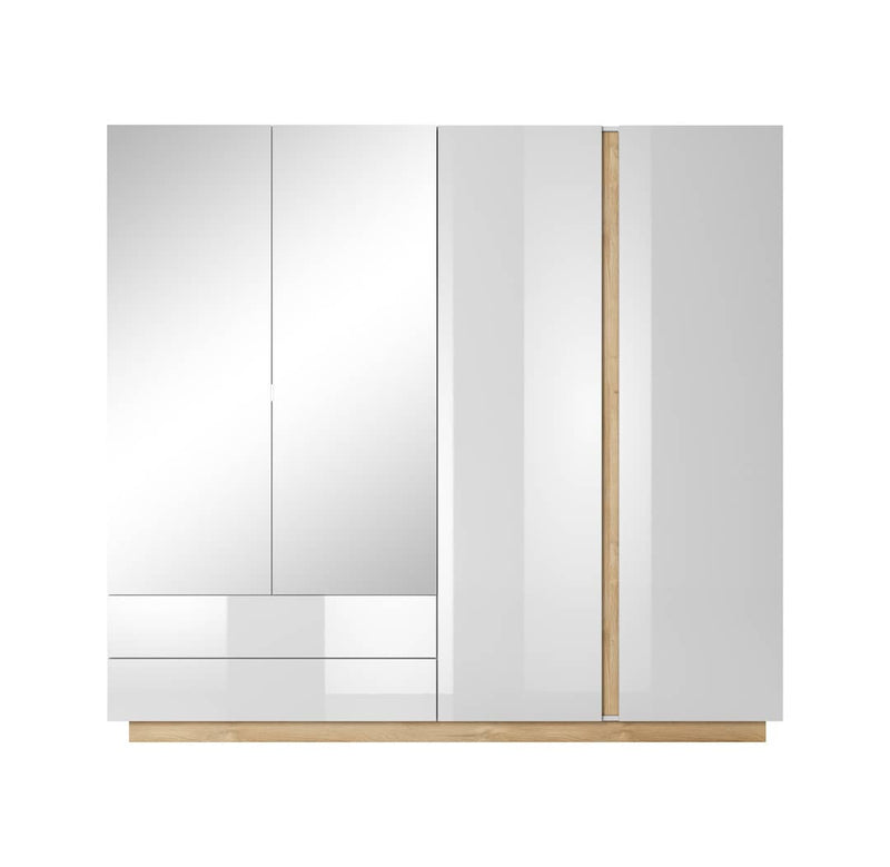 Arco Hinged Door Wardrobe 220cm [White] - Front Angle