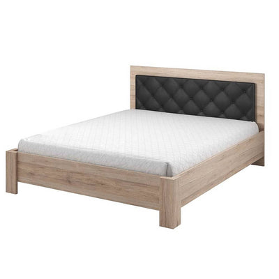 Bari Bed Frame 160cm [Oak] - White Background