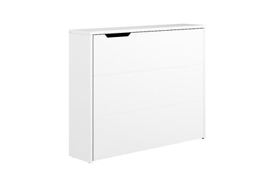Work Concept Convertible Hidden Desk With Storage [White] - White Background