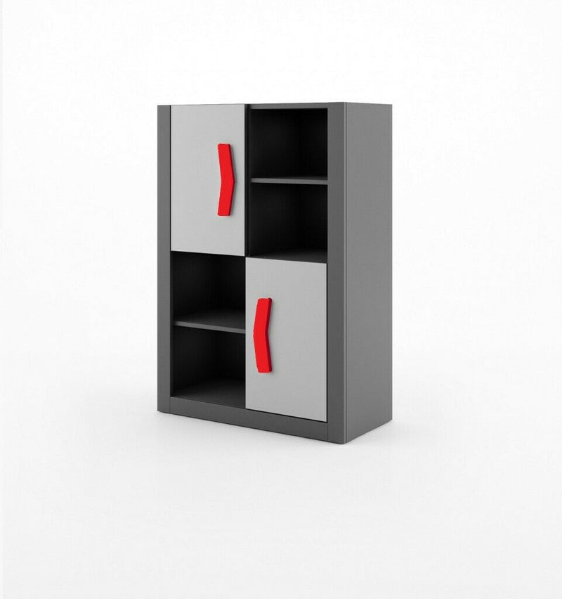 Bumerang BR-04 Sideboard Cabinet 90cm [Graphite] - White Background 