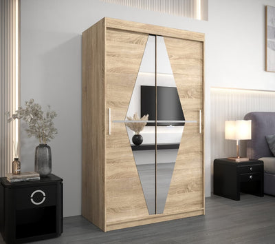 Boliwia Sliding Door Wardrobe 120cm [Oak] - Lifestyle Image 2