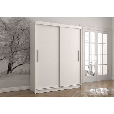 Vista 04 Sliding Door Wardrobe 150cm [White] - Lifestyle Image