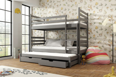 Tomi Bunk Bed with Trundle and Storage [Graphite] - Product Arrangement #2